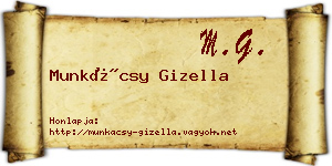 Munkácsy Gizella névjegykártya