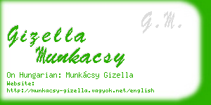 gizella munkacsy business card