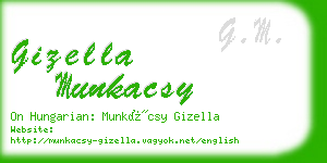 gizella munkacsy business card